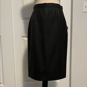 Douglas Hannant Wool Pinstripe Skirt